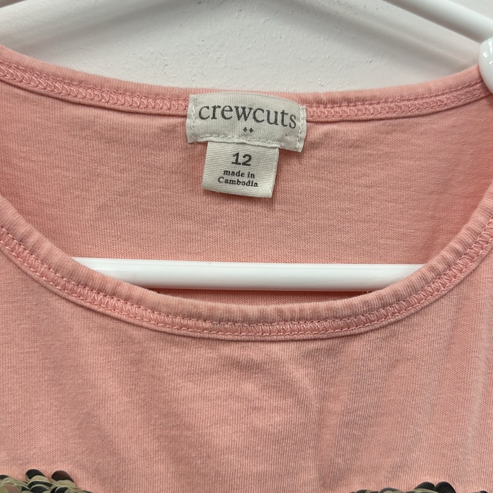 Crewcuts sequin heart pink T-shirt 12 - Picture 2 of 5